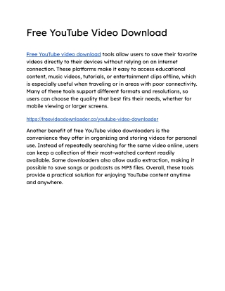 Free YouTube Video Download (1)