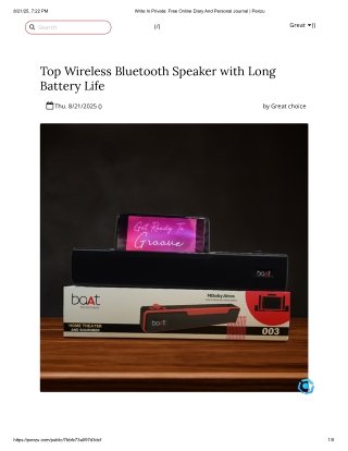 Top Wireless Bluetooth Speaker with Long Battery Life