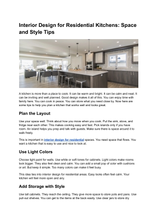 Easy Kitchen Design Tips by a Residential Interior Designer in South Delhi