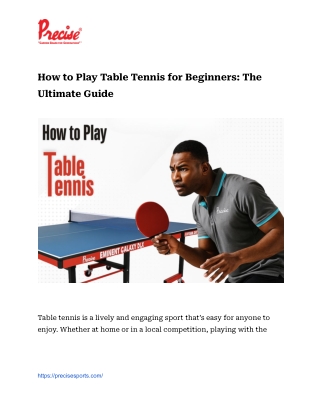 How to Play Table Tennis for Beginners The Ultimate Guide