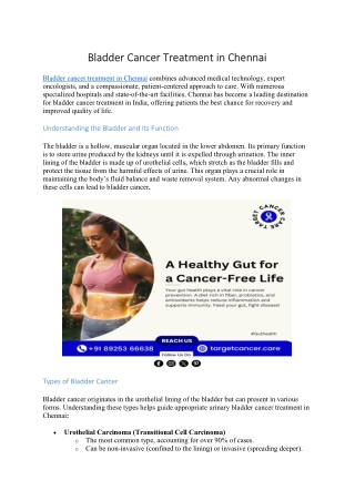 Bladder Cancer Treatment in Chennai