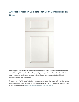 Instile Cabinet Outlet