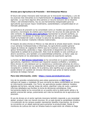Drones para Agricultura de Precisión – DJI Enterprise México
