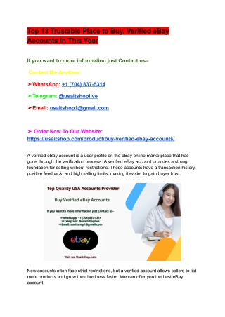 Top 13 Trustable Place to Buy, Verified eBay Accounts In This Year