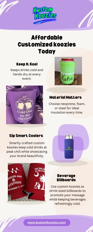 Affordable Customized Koozies Unique Color