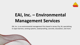 EAI, Inc. - A Proven Name in Environmental Safety