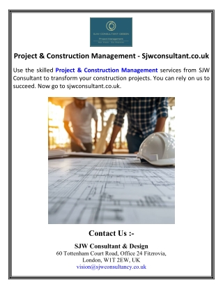 Project & Construction Management - Sjwconsultant.co.uk