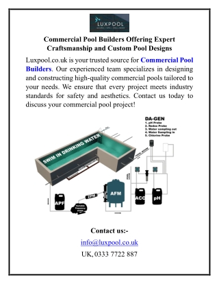 Commercial Pool Builders Offering Expert Craftsmanship and Custom Pool Designs