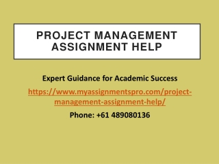Expert with Project Management Assignment Help