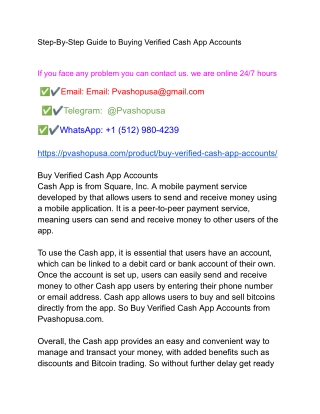 Step-By-Step Guide to Buying Verified Cash App Accounts