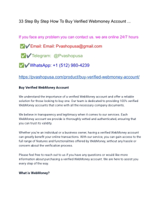 33 Step By Step How To Buy Verified Webmoney Account ...