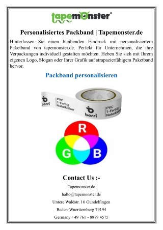Personalisiertes Packband  Tapemonster.de