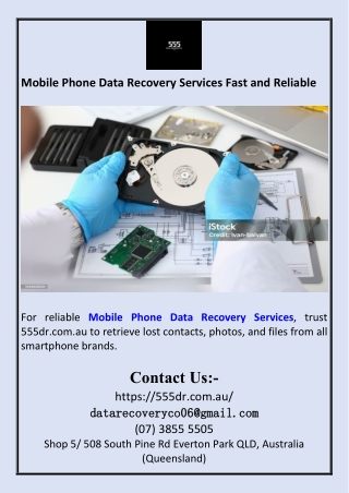 Mobile Phone Data Recovery Services Fast and Reliable Assistance