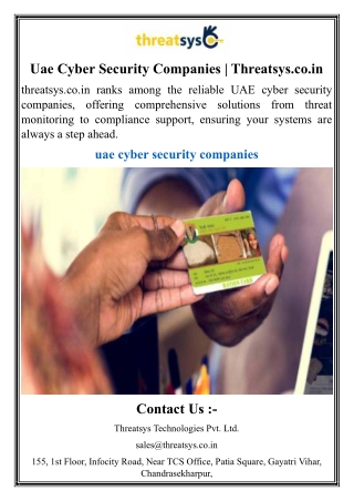 Uae Cyber Security Companies  Threatsys.co.in