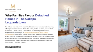 Why Families Favour Detached Homes in The Gallops, Leopardstown