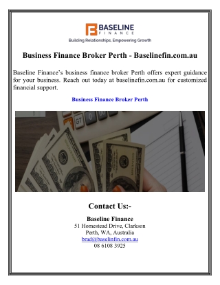 Business Finance Broker Perth - Baselinefin.com.au