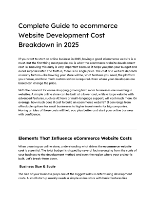 How to Reduce eCommerce Website Development Costs