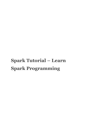 Introduction to Spark