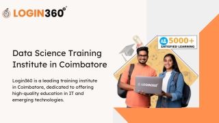 Best Institute for Data Science in Coimbatore with Placement Support– Login360