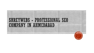ShreyWebs - Professional SEO Company in Ahmedabad