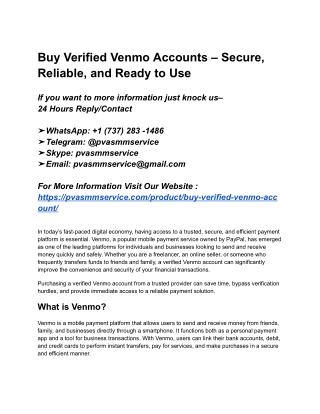 Top 17 Step Buy Verified Venmo Accounts – Secure, Reliable, and Ready to Use