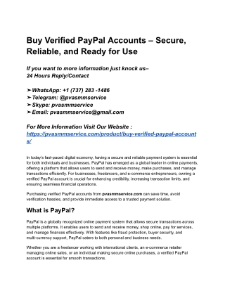 Where to Buy Verified PayPal Accounts for Business & Personal Use