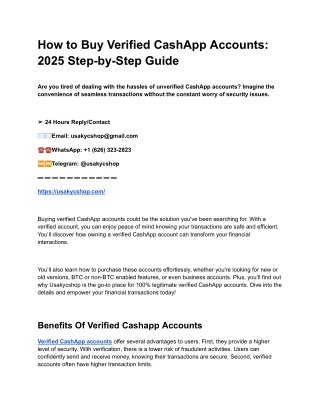 How to Buy Verified CashApp Accounts_ 2025 Step-by-Step Guide