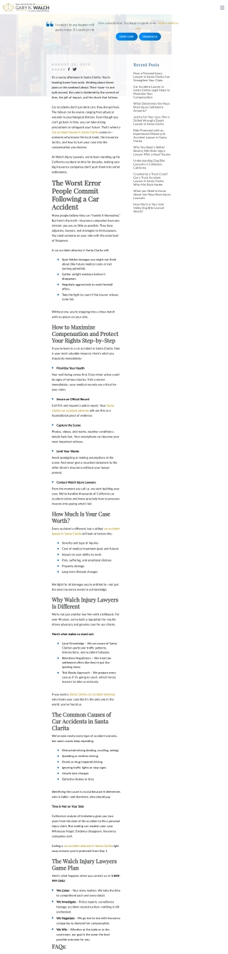 Car Accident Lawyer in Santa Clarita Legal Steps to Maximize Your Compensation