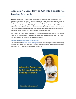 Admission Guide_ How to Get Into Bangalore's Leading B-Schools
