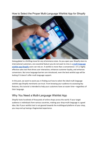How to Choose the Right Multi-Language Wishlist App for Shopify