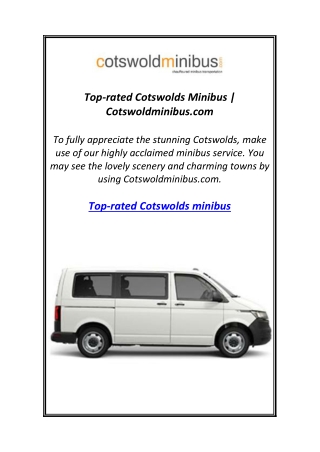 Top-rated Cotswolds Minibus | Cotswoldminibus.com