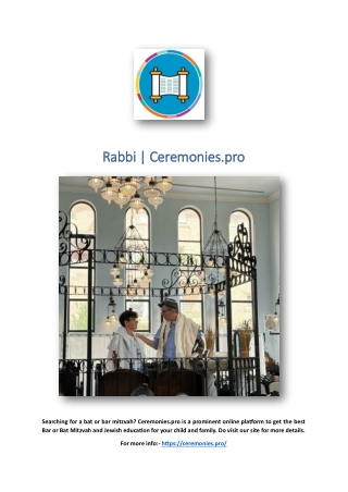 Rabbi | Ceremonies.pro