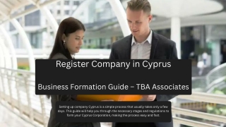 Register Company in Cyprus - Business Formation Guide