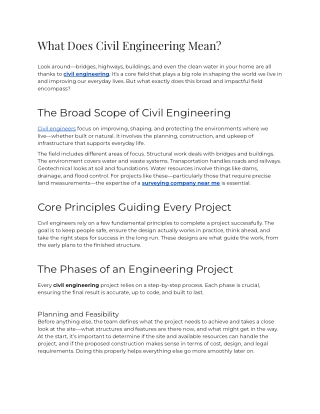 E - What Does Civil Engineering Mean