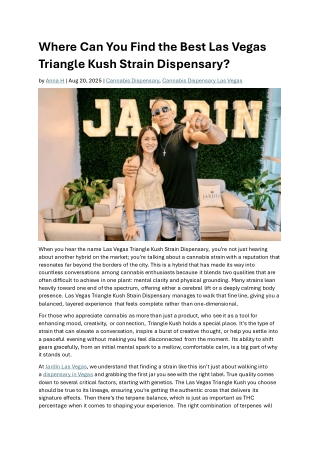Las Vegas Triangle Kush Strain Dispensary