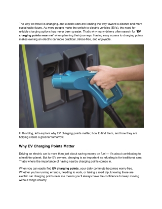EV Charging Points Near Me_ Powering Greener Travel Every Day