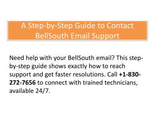 A Step-by-Step Guide to Contact BellSouth Email Support