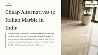 Cheap Alternatives to Italian Marble in India