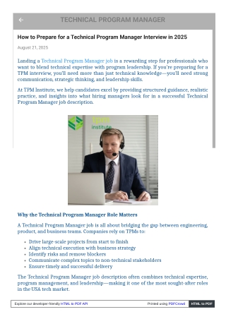 How to Prepare for a Technical Program Manager Interview in 2025
