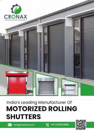 Motorized Rolling Shutters Catalogue | Cronax Industries