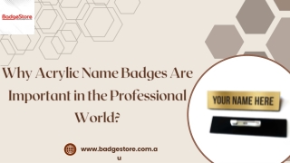 Why Acrylic Name Badges Are Important in the Professional World?