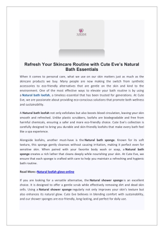 Refresh Your Skincare Routine with Cute Eve