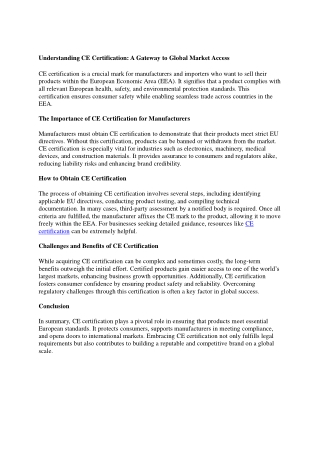 10. CE Certification