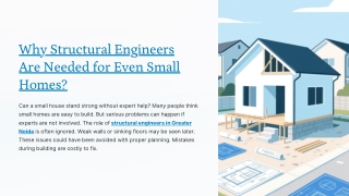 Why Structural Engineers Are Needed for Even Small Homes?