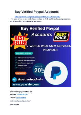 Buy Verified Paypal Accounts