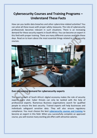Cybersecurity Courses and Training Programs | Everything You Need to Know