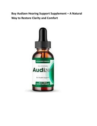 Buy Audizen Hearing Support Supplement