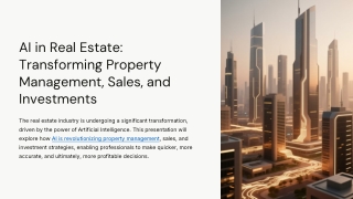 How to use AI In Real Estate