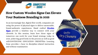 How Custom Wooden Signs Can Elevate Your Business Branding in 2025