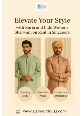 Elevate Your Style with Kurta and Indo Western Sherwani on Rent in Singapore